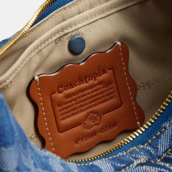 Coachtopia Cargo Shoulder Bag In Upcrafted Signature Denim - Picture 8 of 9